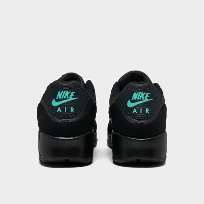 Men's Nike Air Max 90 Casual Shoes - Black/Anthracite/Aurora Green
