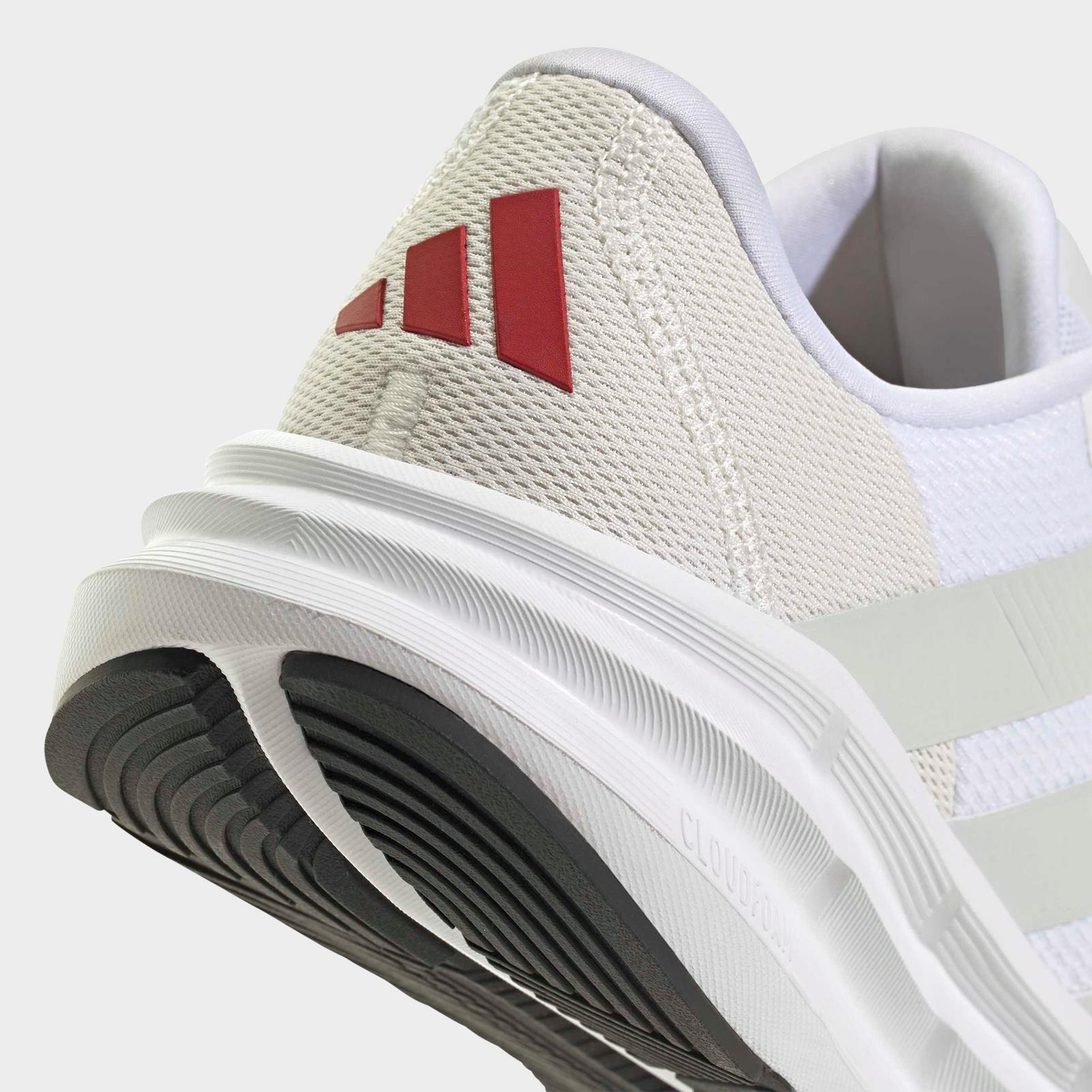 Men's adidas Galaxy 7 Running Shoes - White/Grey/Power Red - view 3