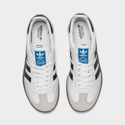 Little Kids' adidas Originals Samba OG Casual Shoes - Footwear White/Core Black/Gum 5 - view 5