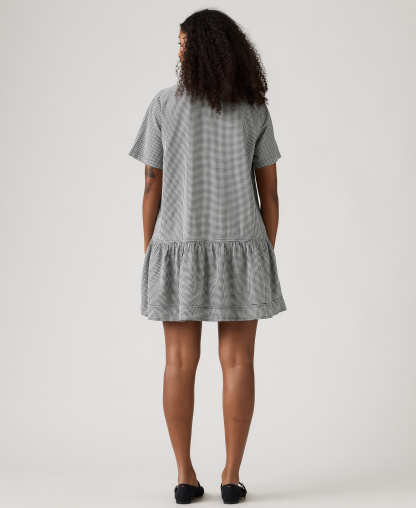 Levi's Women's Cielle Short-Sleeve Collared Mini Dress - Ceicil Even Micro Check Peacoat
