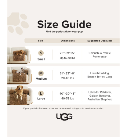 UGG® Shira Pet Sofa - Chestnut