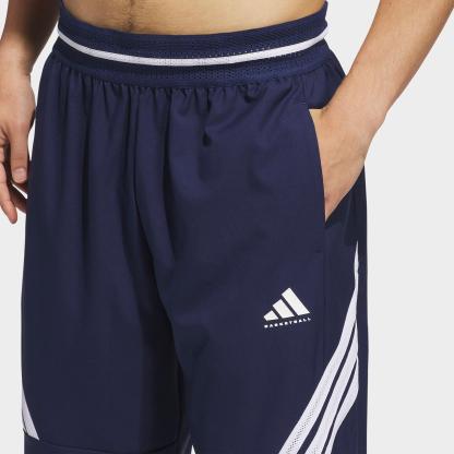 Men's adidas Crazy Lite Woven Basketball Pants - Team Navy Blue/White