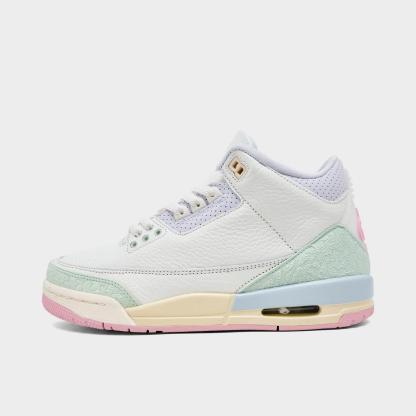 Big Kids' Air Jordan Retro 3 Basketball Shoes - Sail/Jade Aura/Aura/Iced Carmine/Muslin/Iris Whisper - view 1