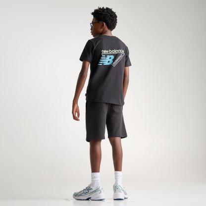 Big Kids' New Balance Running Triangle T-Shirt - Caviar - view 2