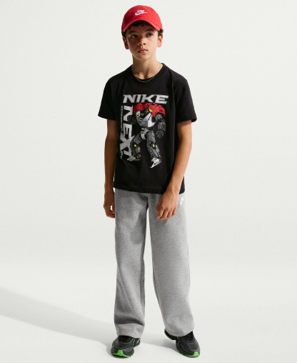 Nike Girls' and Boys' 7-20 Sportswear Loose Open-Hem Pants - Gray