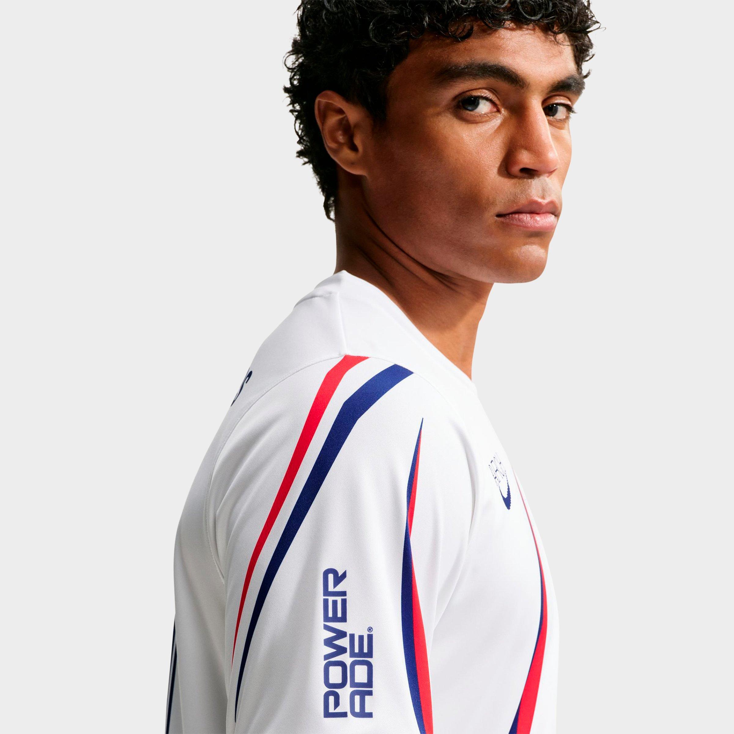 Men's Nithtke USA x VAA Academy Pro Dri-FIT Pre-Match Soccer Jersey - White/Deep Royal Blue/Deep Royal Blue