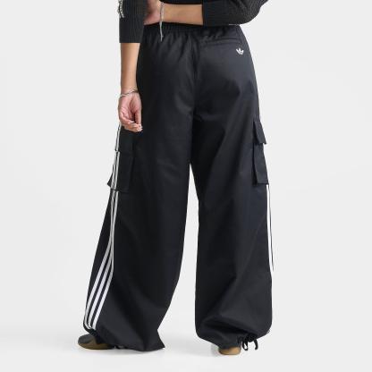 Women's adidas Originals Firebird Adilenium Twill 3-Stripes Cargo Pants - Black/White