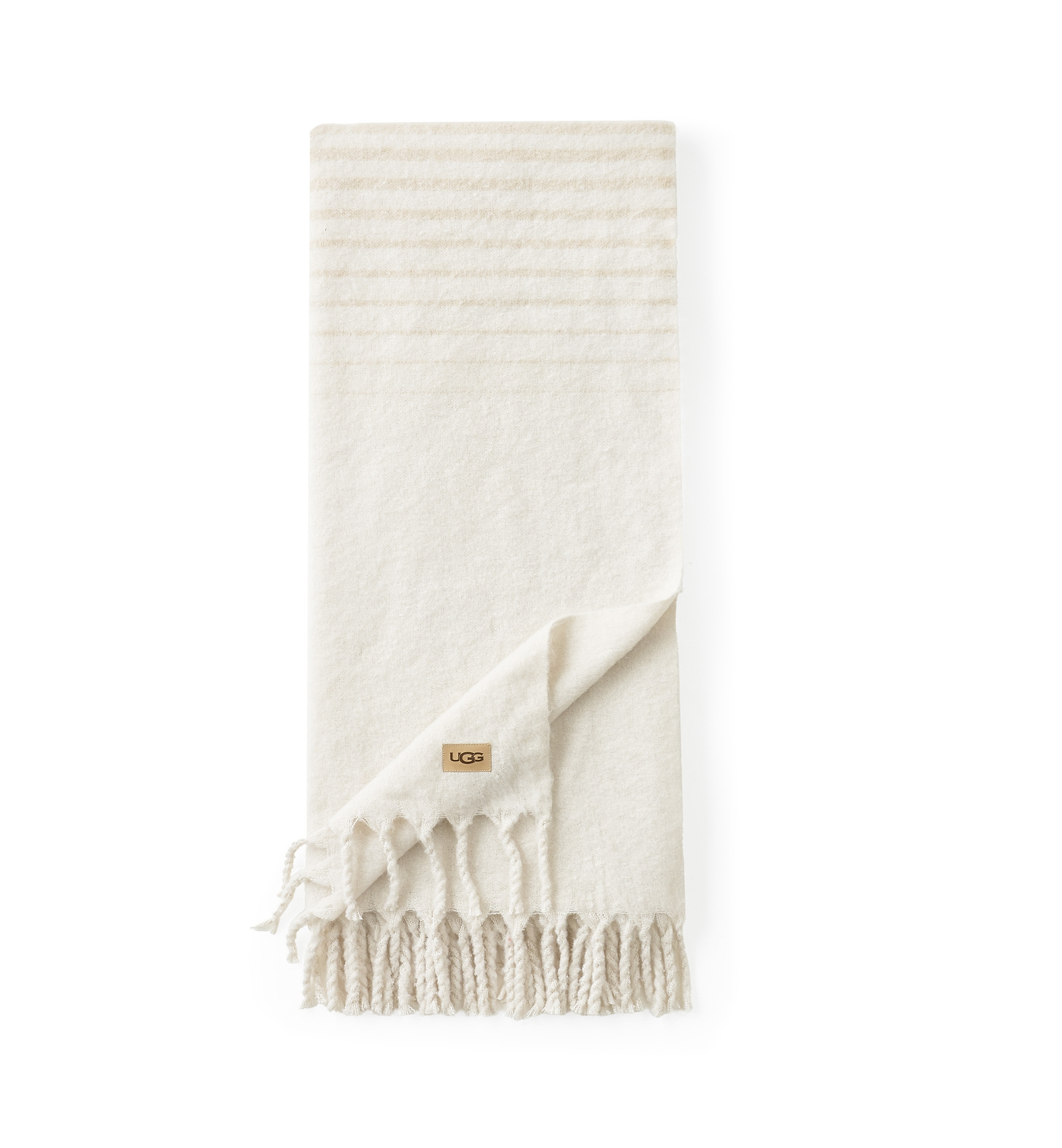 UGG® Bayle Faux Mohair Throw, 50" x 70" - White pepper, Snow