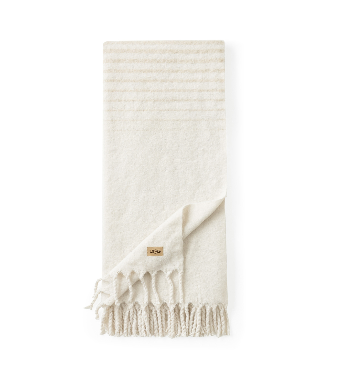 UGG® Bayle Faux Mohair Throw, 50" x 70" - White pepper, Snow