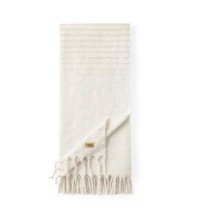 UGG® Bayle Faux Mohair Throw, 50" x 70" - White pepper, Snow