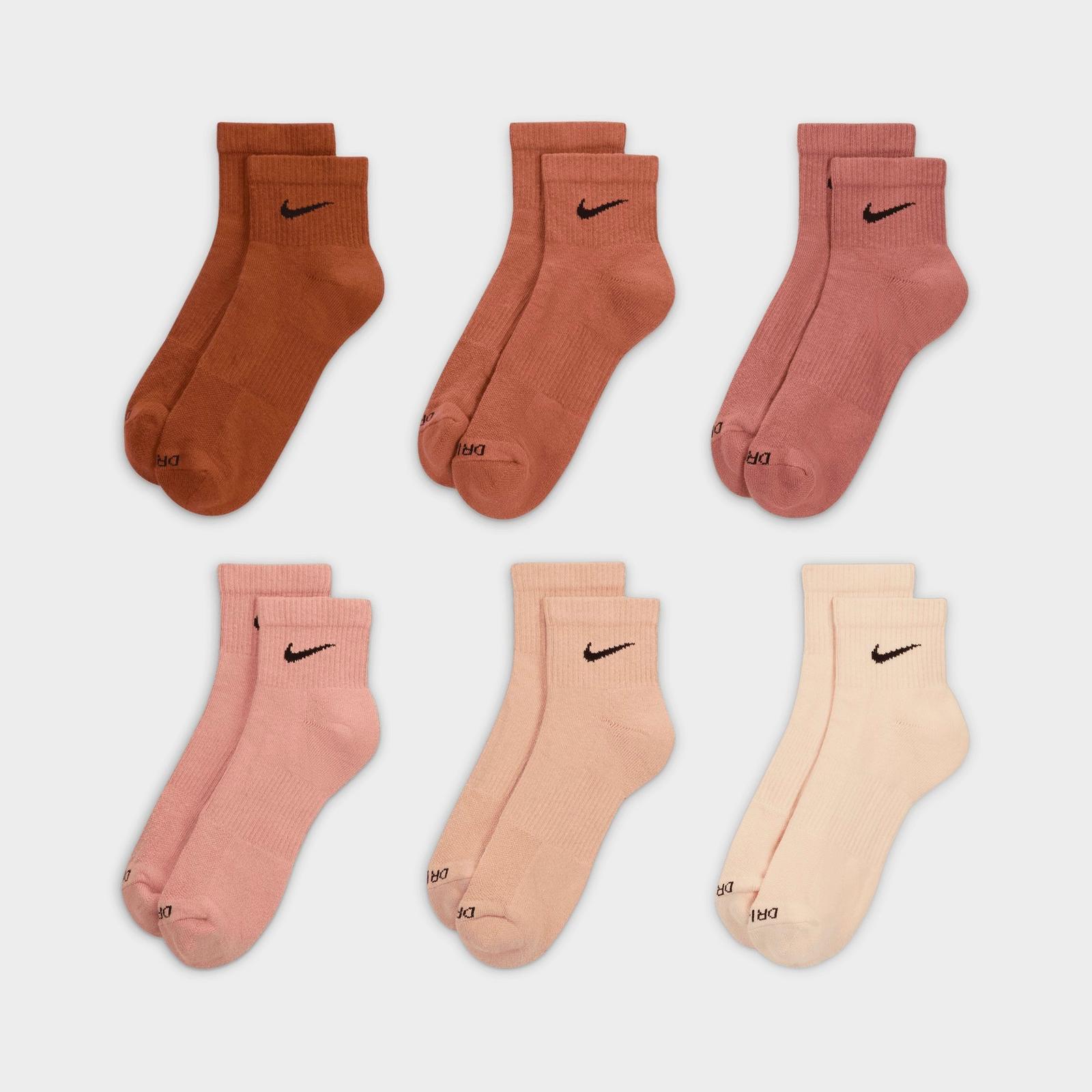 Nike Everyday Plus Cushioned 6-Pack Quarter Training Socks - White/Black (SX6899-904)