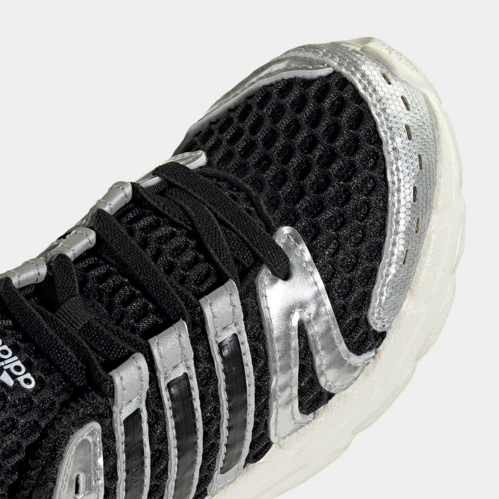 Little Kids' adidas Adistar Control 5 Elastic Lace Casual Shoes - Core Black/Silver Metallic/Grey One - view 3