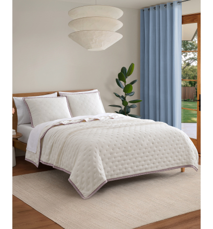 UGG® Devon UGG Braid Quilt Sets - Snow/Pink