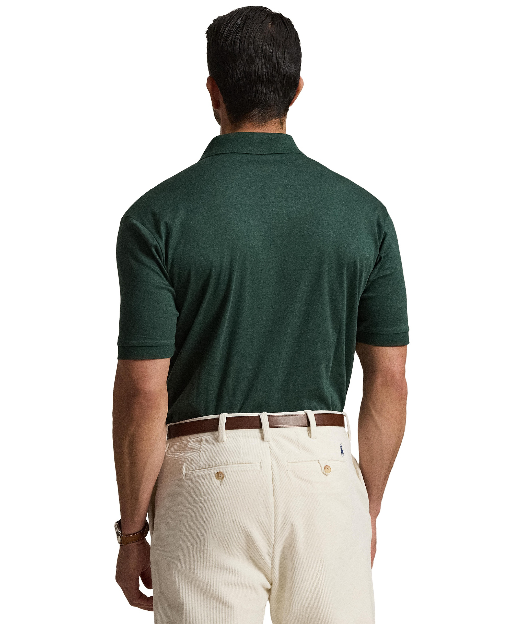 Polo Ralph Lauren Men's Big & Tall Solid Polo Shirt - Scotch Pine Heather