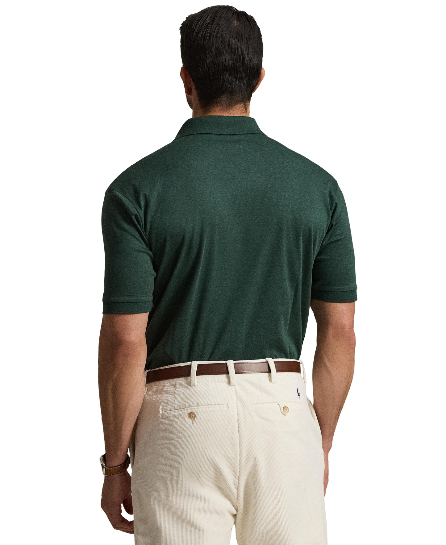 Polo Ralph Lauren Men's Big & Tall Solid Polo Shirt - Scotch Pine Heather