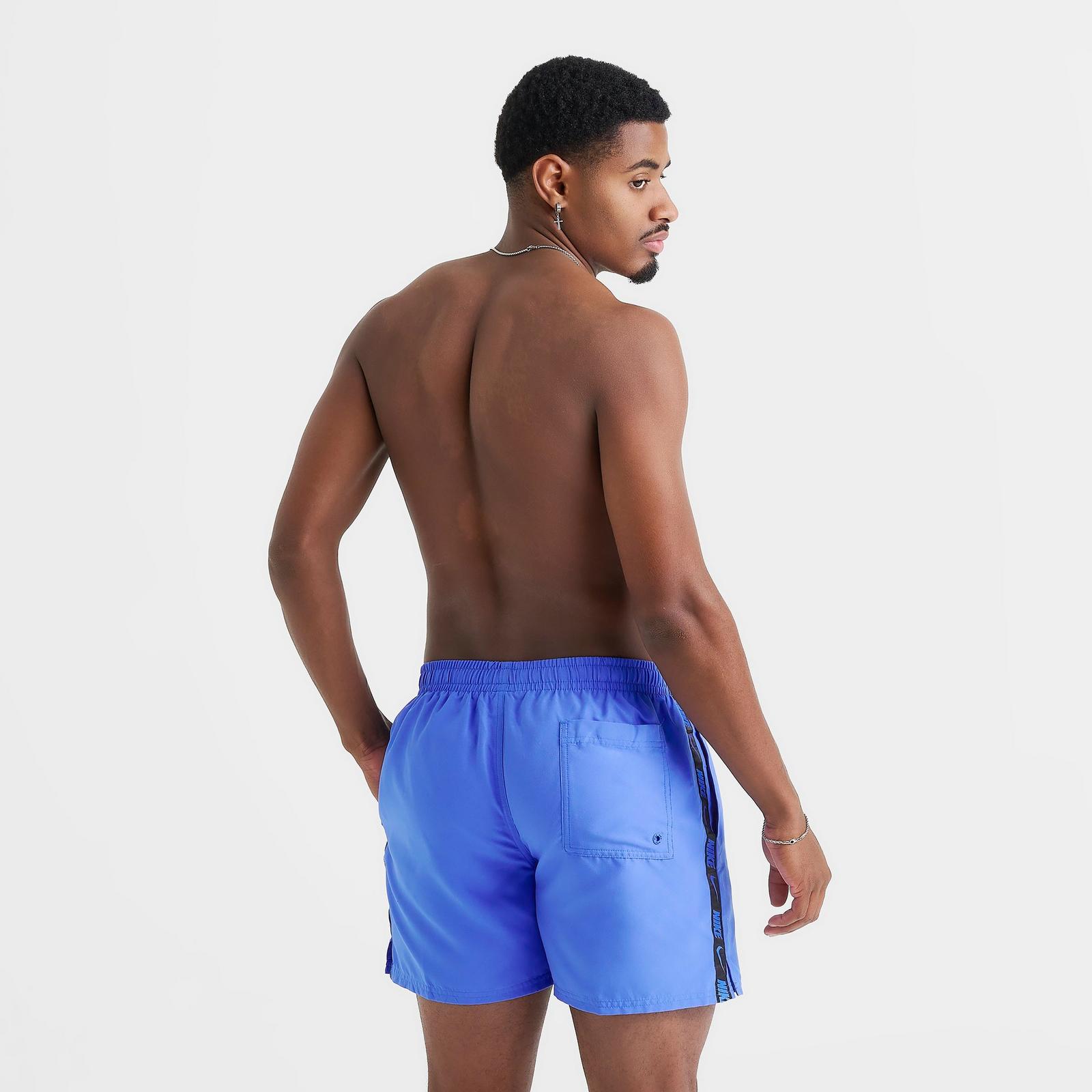 Men's Nike Swim Tape Volley Shorts - Royal/Black