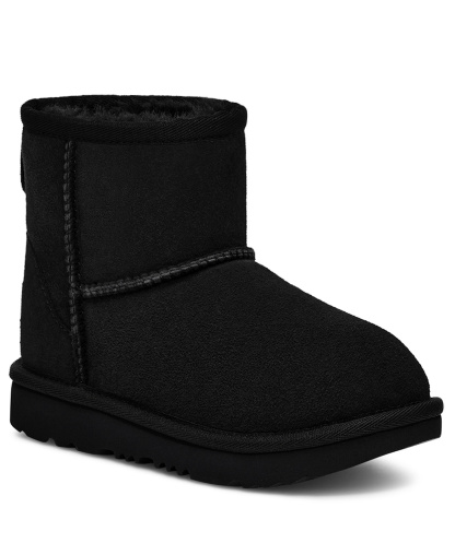 UGG® Toddler Kids Classic Mini II Round Toe Booties - Black