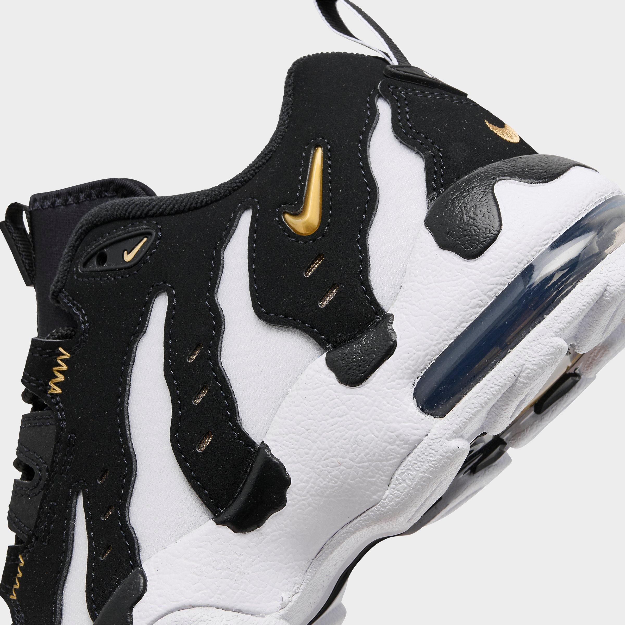 Big Kids' Nithtke Air DT Max ‘96 Low Casual Shoes - Black/Metallic Gold/White - Detail shot