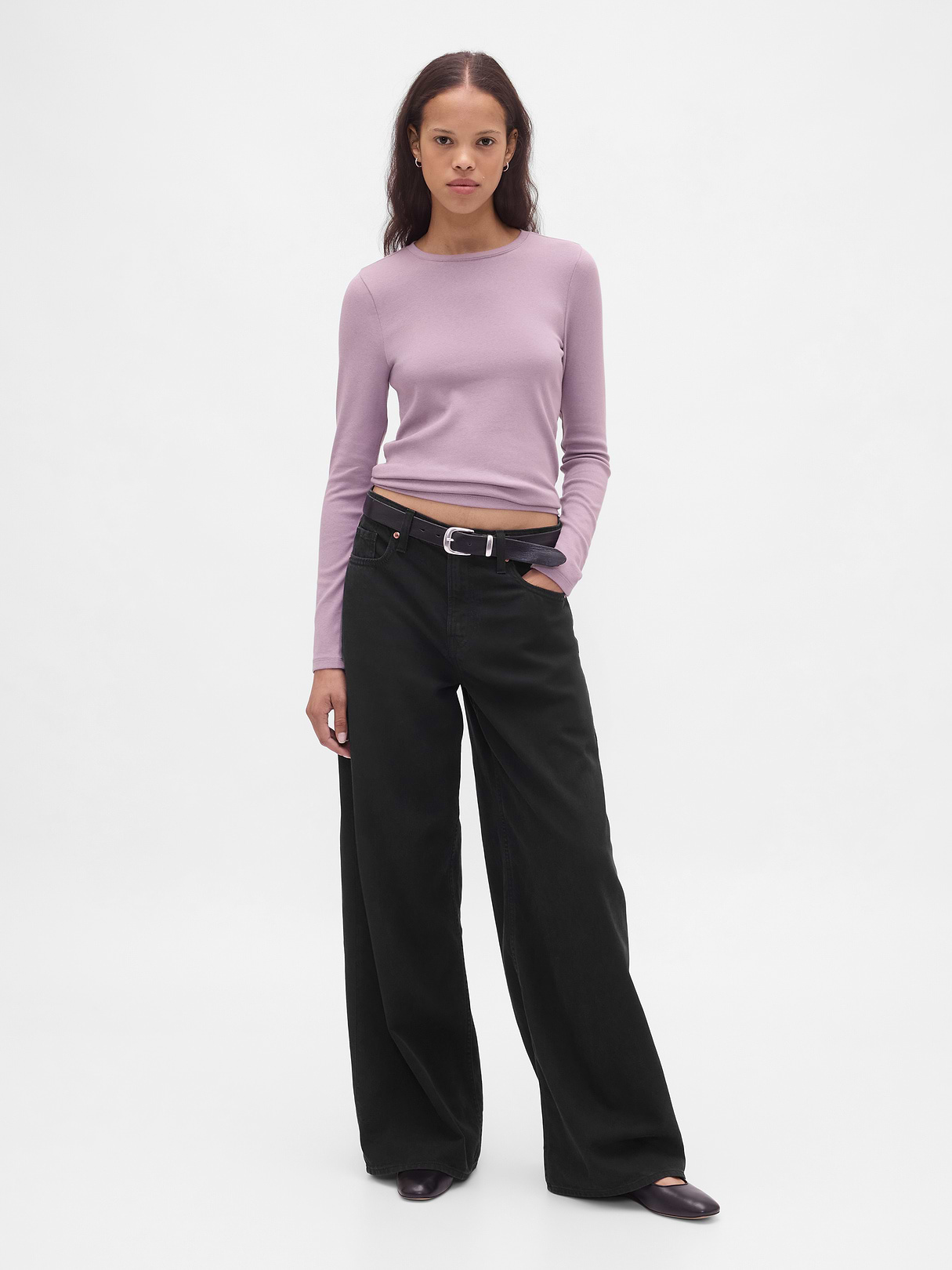 Modern Crewneck T-Shirt - Amethyst purple
