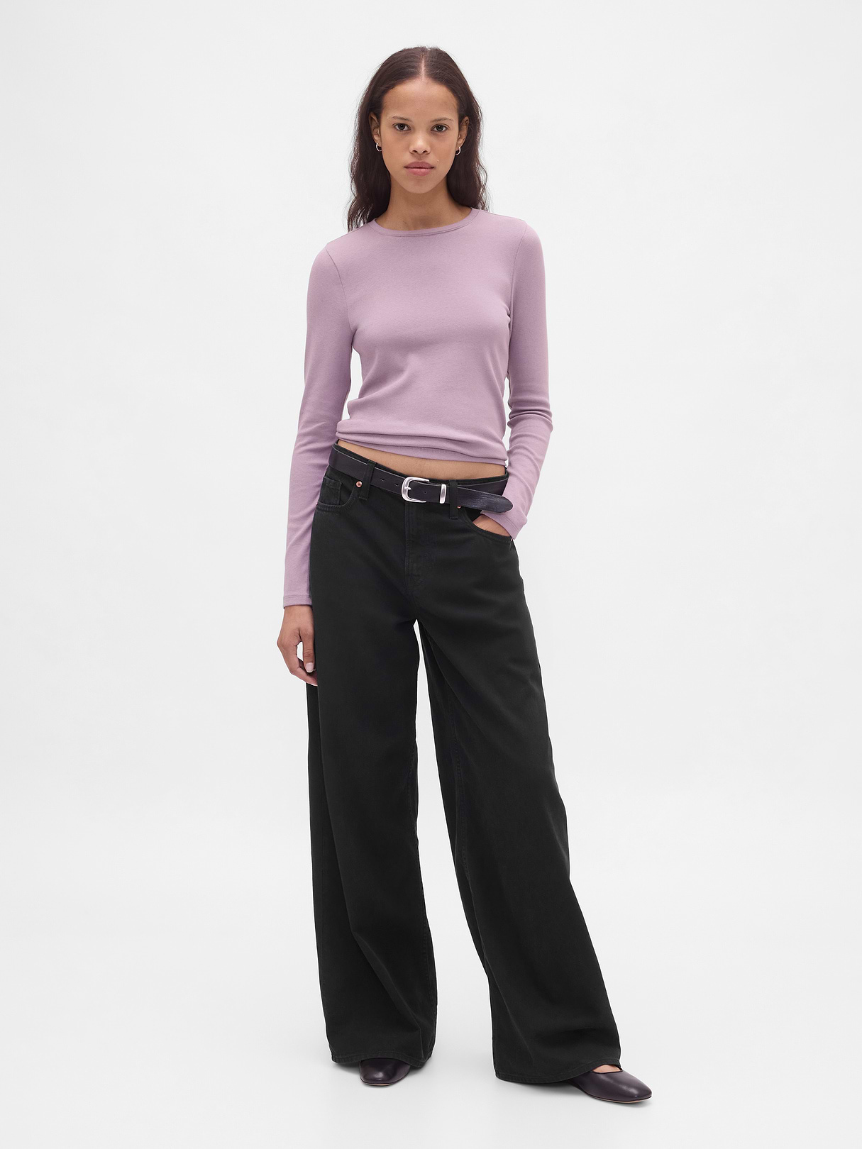Modern Crewneck T-Shirt - Amethyst purple
