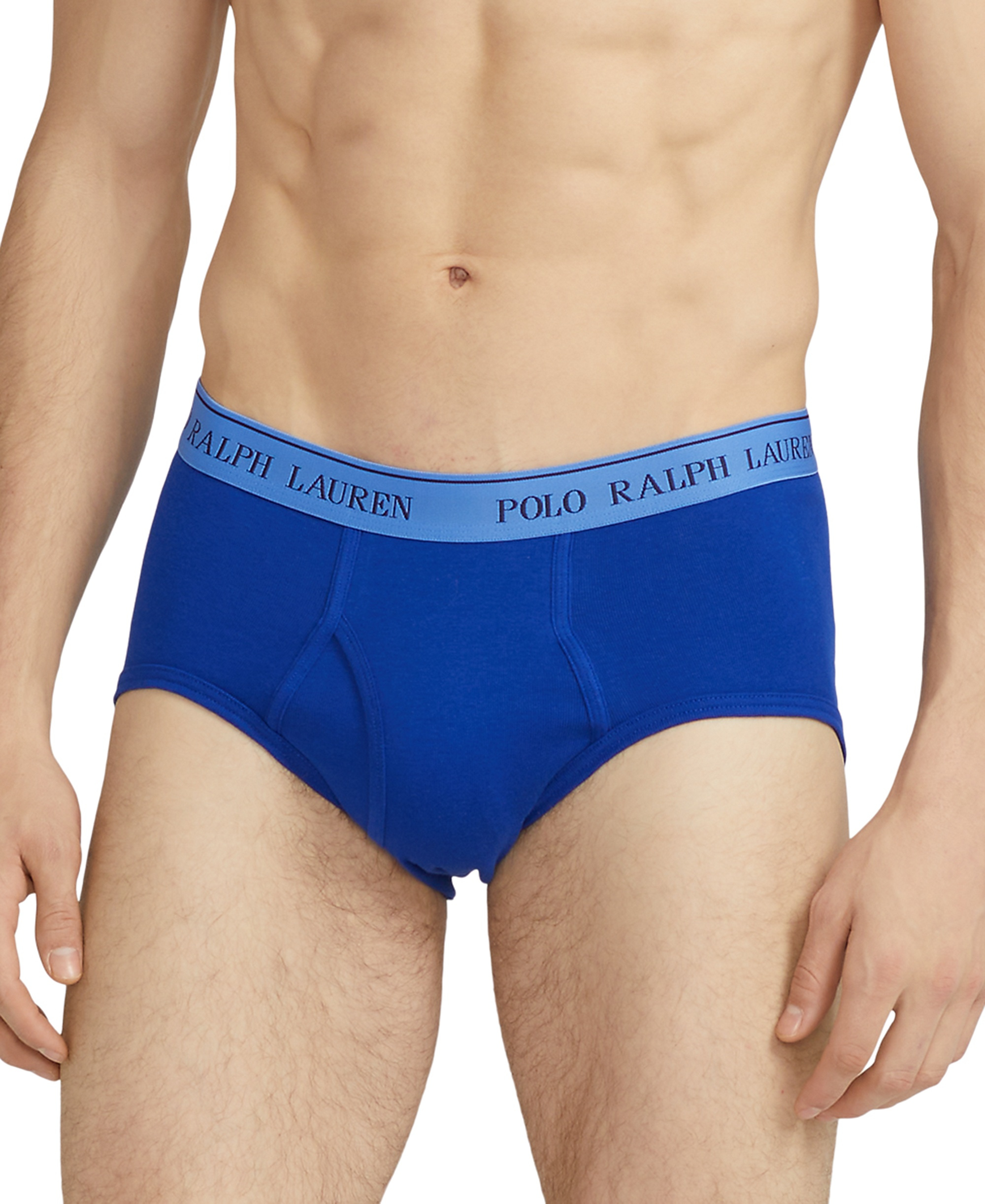 Polo Ralph Lauren Men's 4-Pack Classic-Fit Mid-Rise Briefs - Aerial Blue / Rugby Royal / Cruise Navy