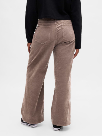 High Rise Stride Wide-Leg Jeans - Plymouth rock brown