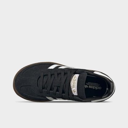 Girls' Little Kids' adidas Originals Handball Spezial Casual Shoes - Black/White/Gum - Top view