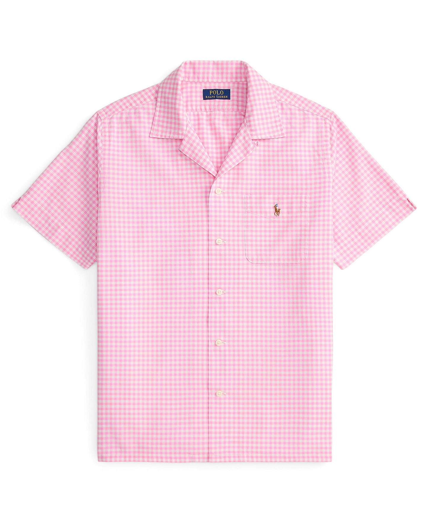 Polo Ralph Lauren Men's Classic-Fit Short-Sleeve Oxford Shirt - Pink/White