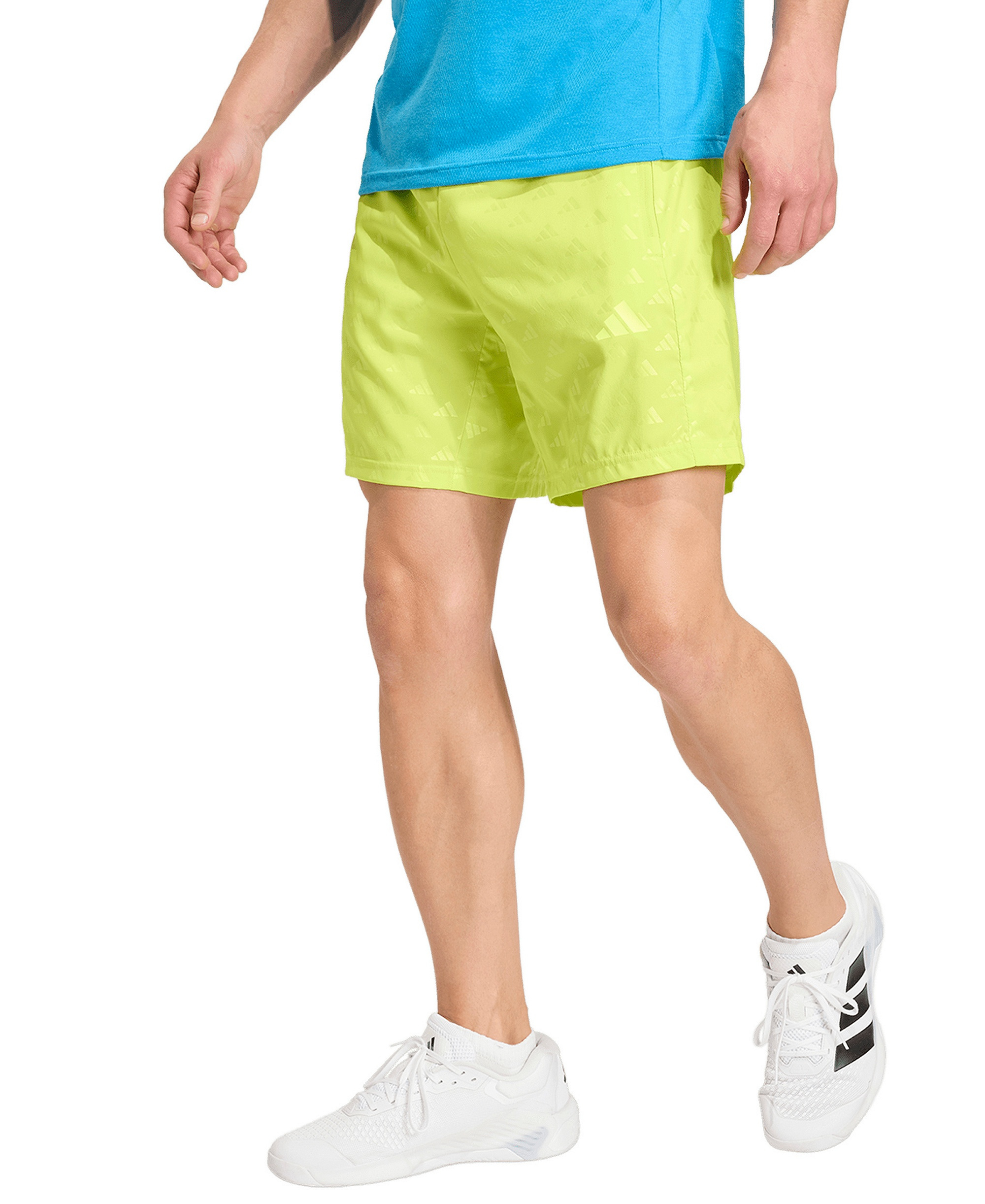 adidas Men's Workout Essentials Brandlove Woven Shorts - Semi Solar Yellow