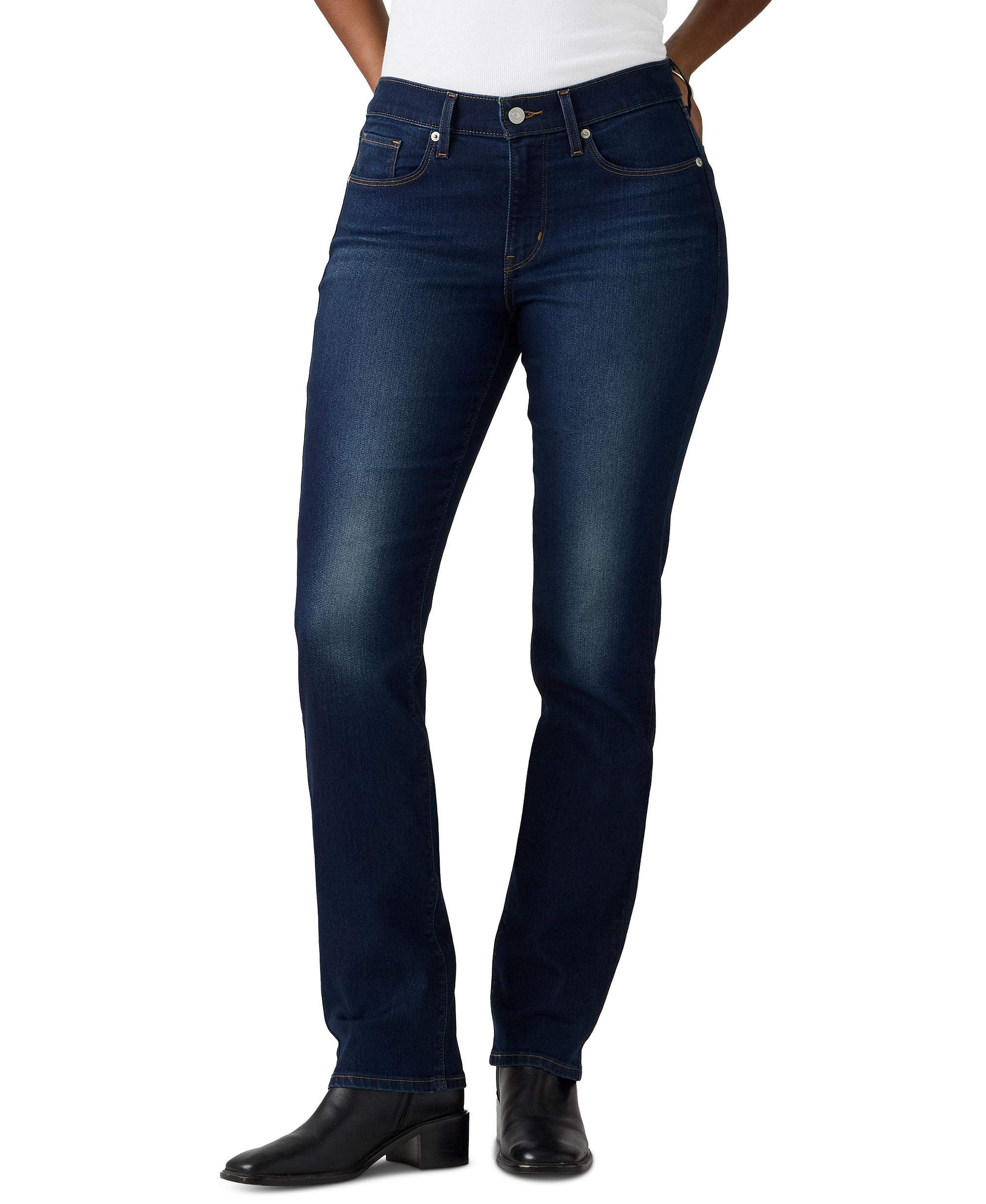 Levi's Women's Classic Mid-Rise Straight-Leg Jeans - Lapis Dark Horse