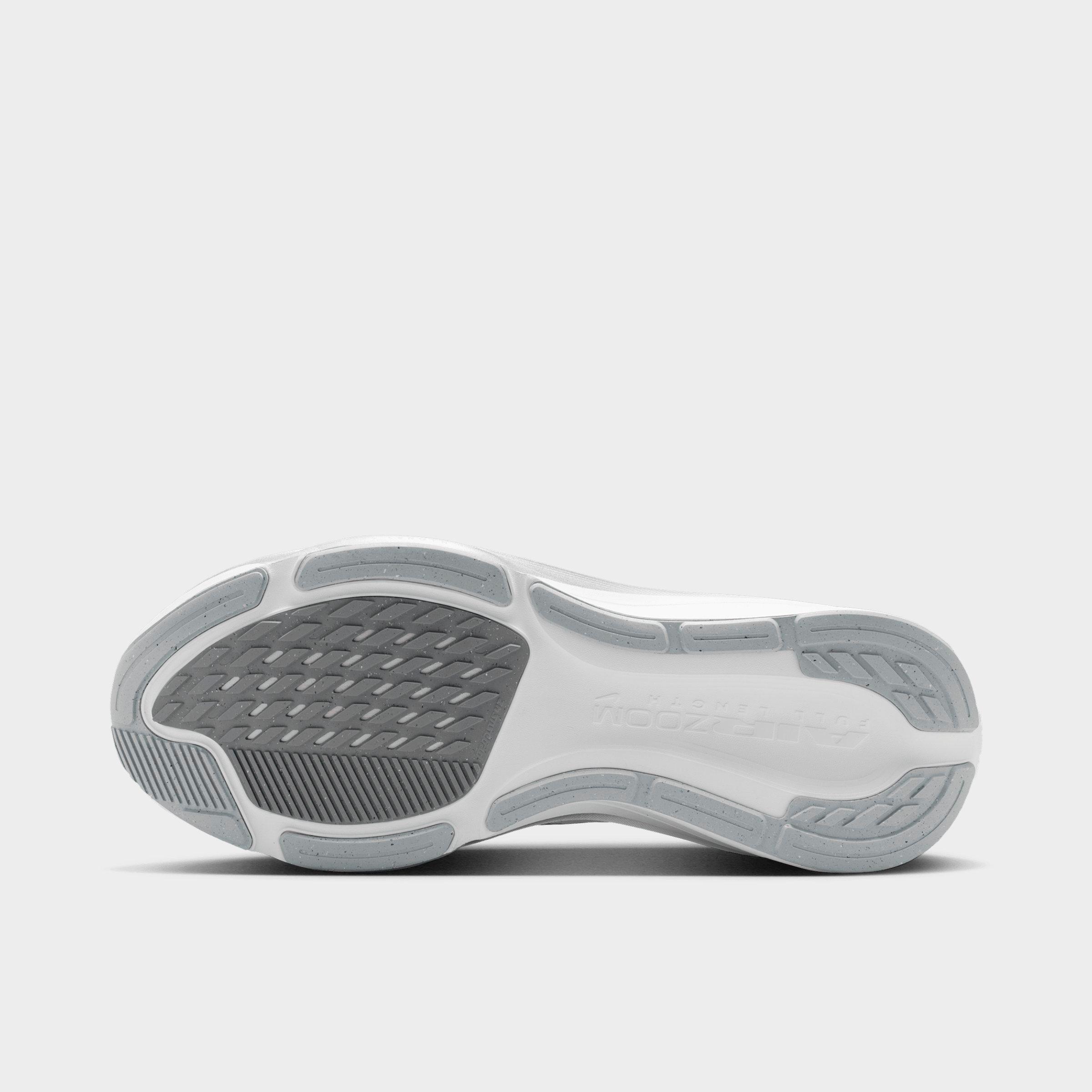 Women's Nithtke Pegasus 42 Running Shoes - Part 2 - White/Wolf Grey/Cool Grey/Metallic Silver - Bottom view