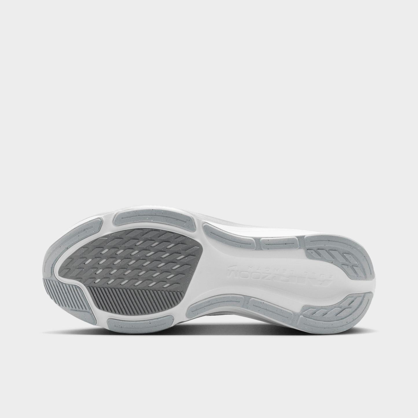 Women's Nithtke Pegasus 42 Running Shoes - Part 2 - White/Wolf Grey/Cool Grey/Metallic Silver - Bottom view