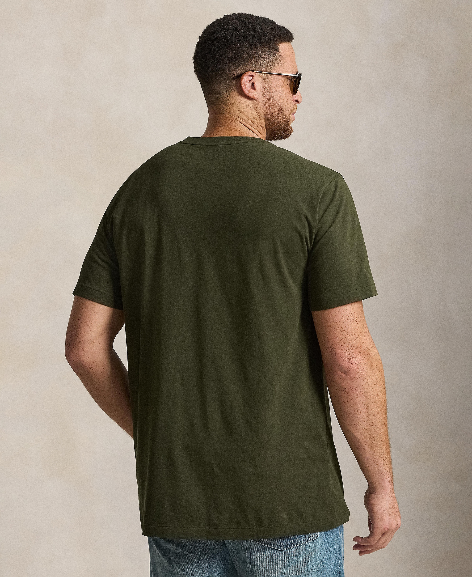 Polo Ralph Lauren Men's Big & Tall V-Neck T-Shirt - Company Olive/C8526