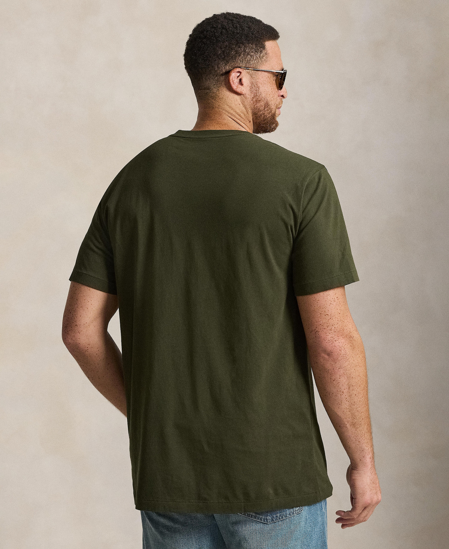 Polo Ralph Lauren Men's Big & Tall V-Neck T-Shirt - Company Olive/C8526