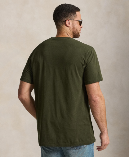Polo Ralph Lauren Men's Big & Tall V-Neck T-Shirt - Company Olive/C8526