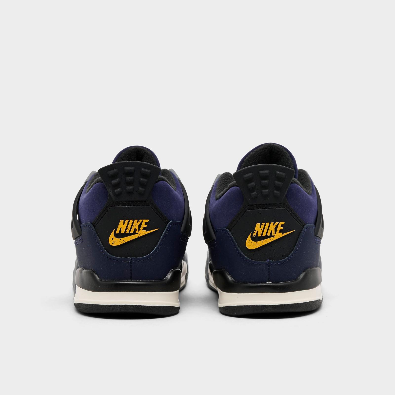 Kids' Toddler Air Jordan Retro 4 Basketball Shoes - Imperial Purple/Multi-Color/Multi-Color - view 4