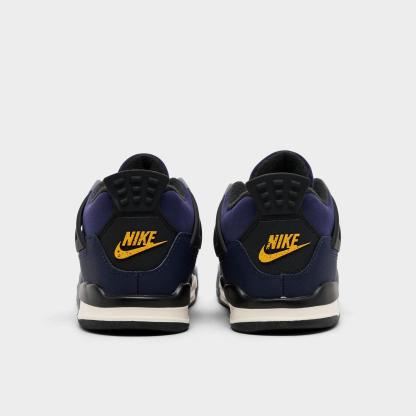 Kids' Toddler Air Jordan Retro 4 Basketball Shoes - Imperial Purple/Multi-Color/Multi-Color - view 4