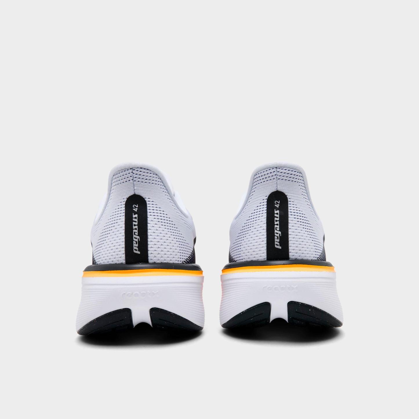 Men's Nithtke Pegasus 42 Running Shoes - Part 2 - White/Lapis/Total Orange/Metallic Silver - Back view
