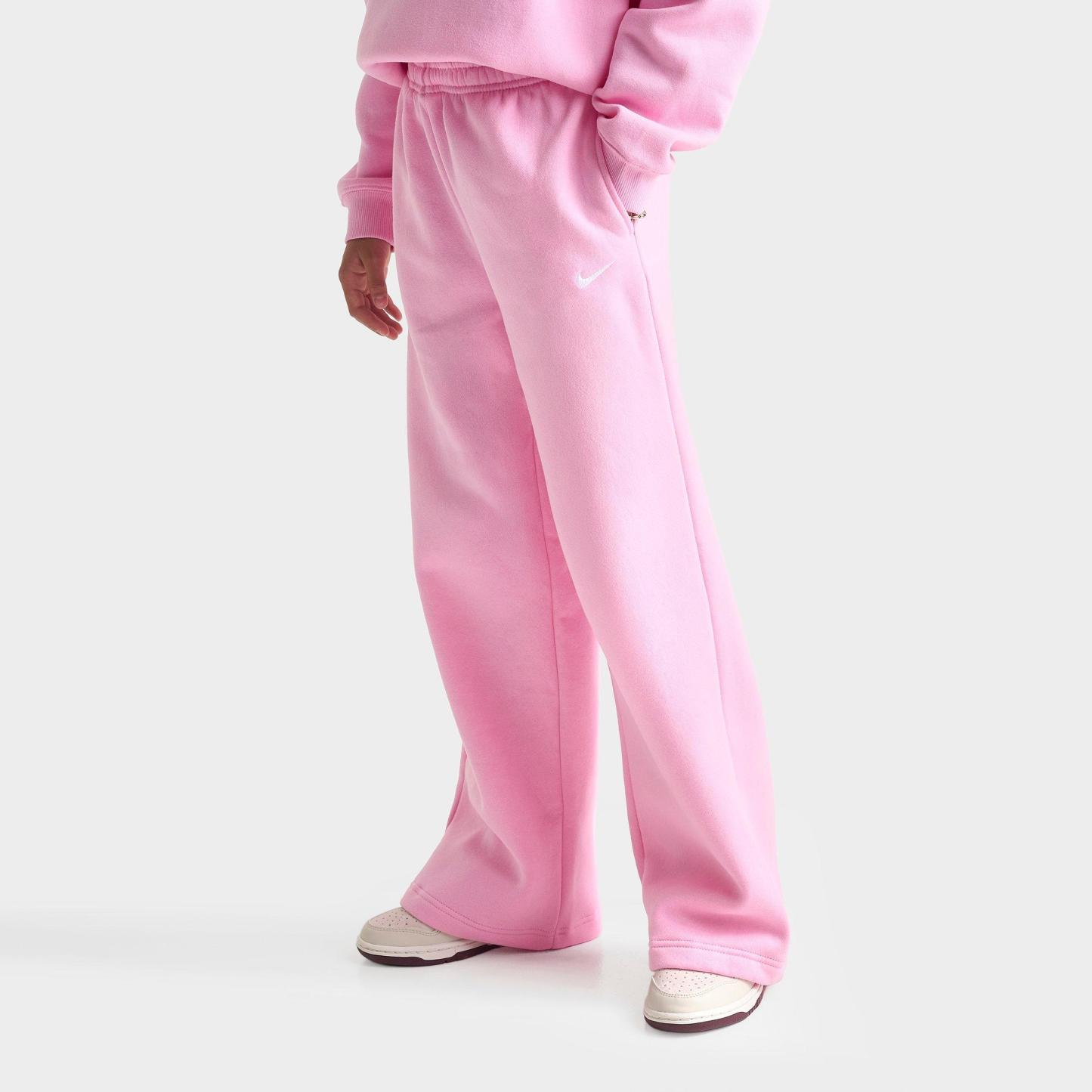 Girls' Big Kids' Nithtke Sportswear Studio Fleece Open Hem Sweatpants - Pink Rise