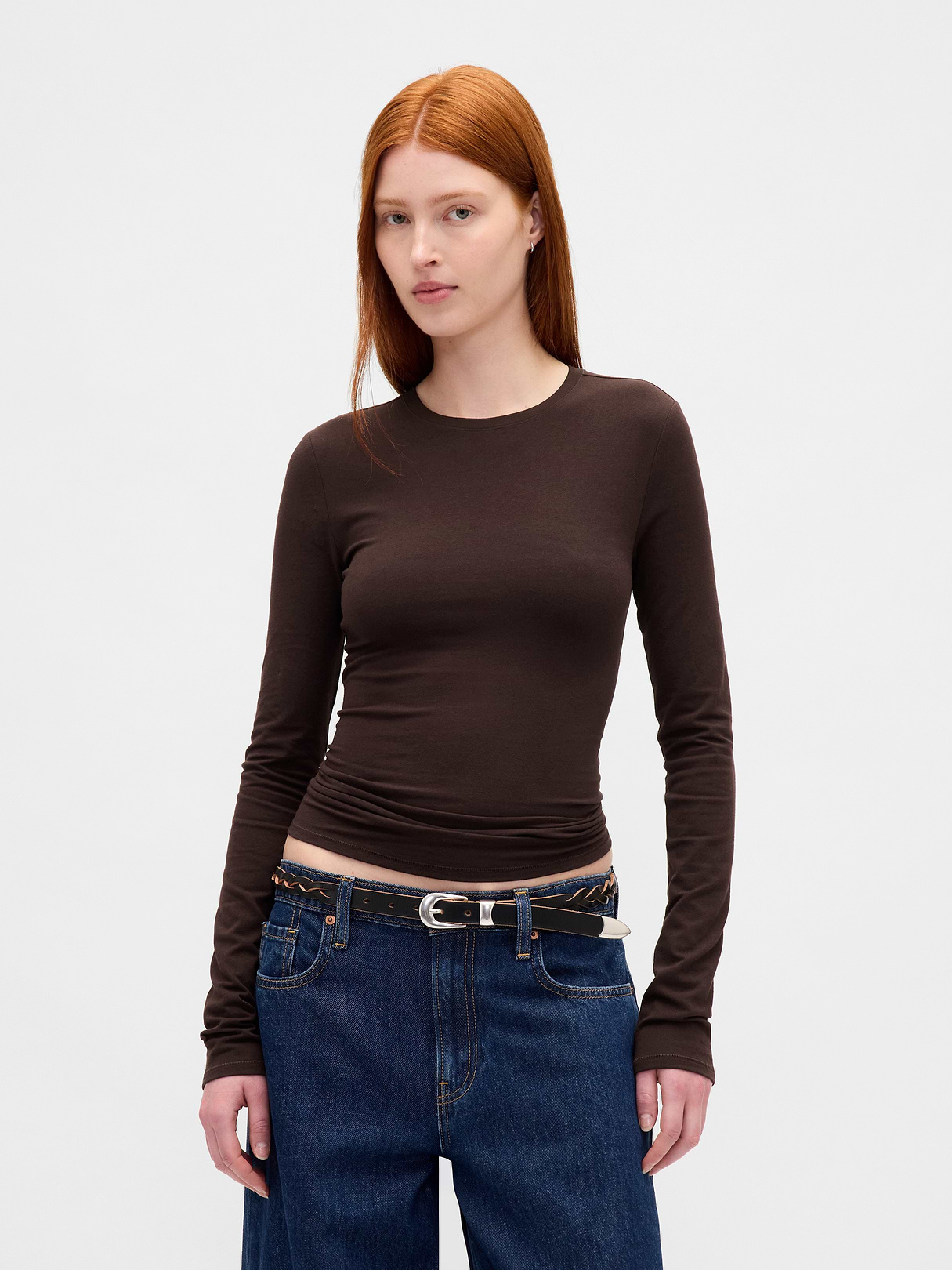 CloseKnit Jersey T-Shirt - Terra brown