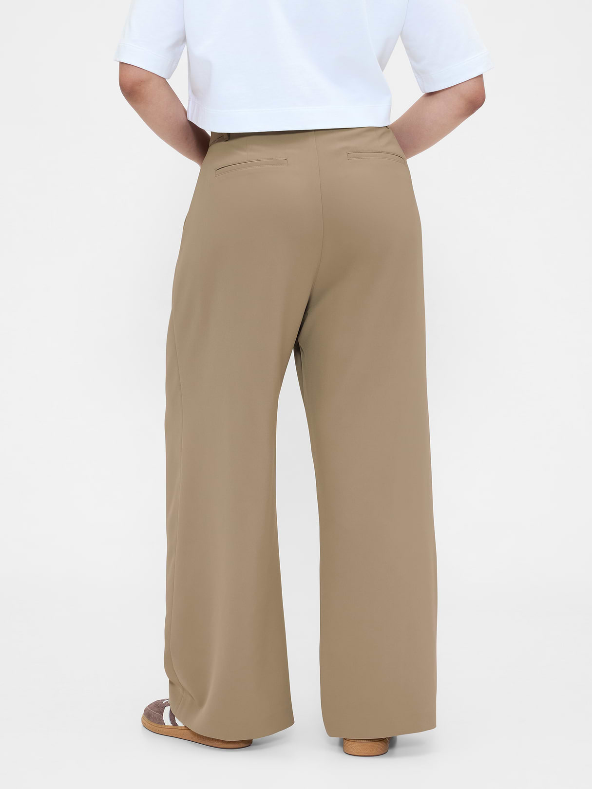 365 High Rise Pleated Trousers - Beachwood beige