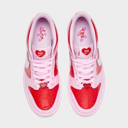 Girls' Big Kids' Nike Dunk Low Casual Shoes - Pink Foam/Light Crimson/Summit White