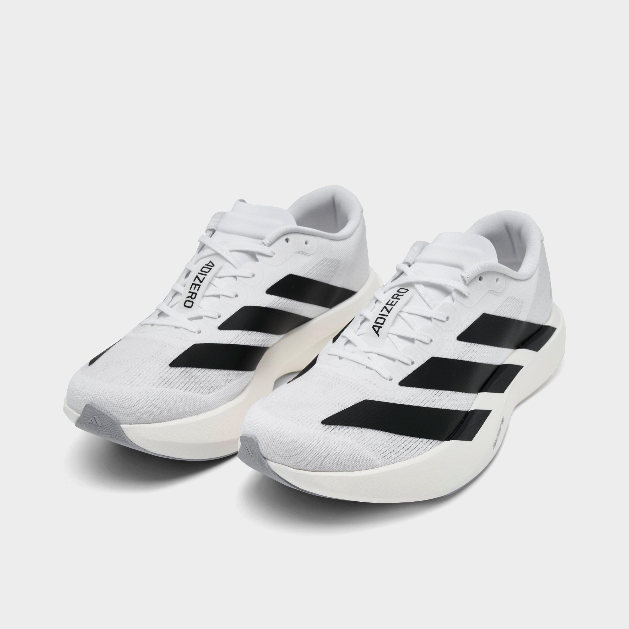 Women's adidas Adizero EVO SL Running Shoes - Part 2 - White/Core Black/White - Both shoes facing left
