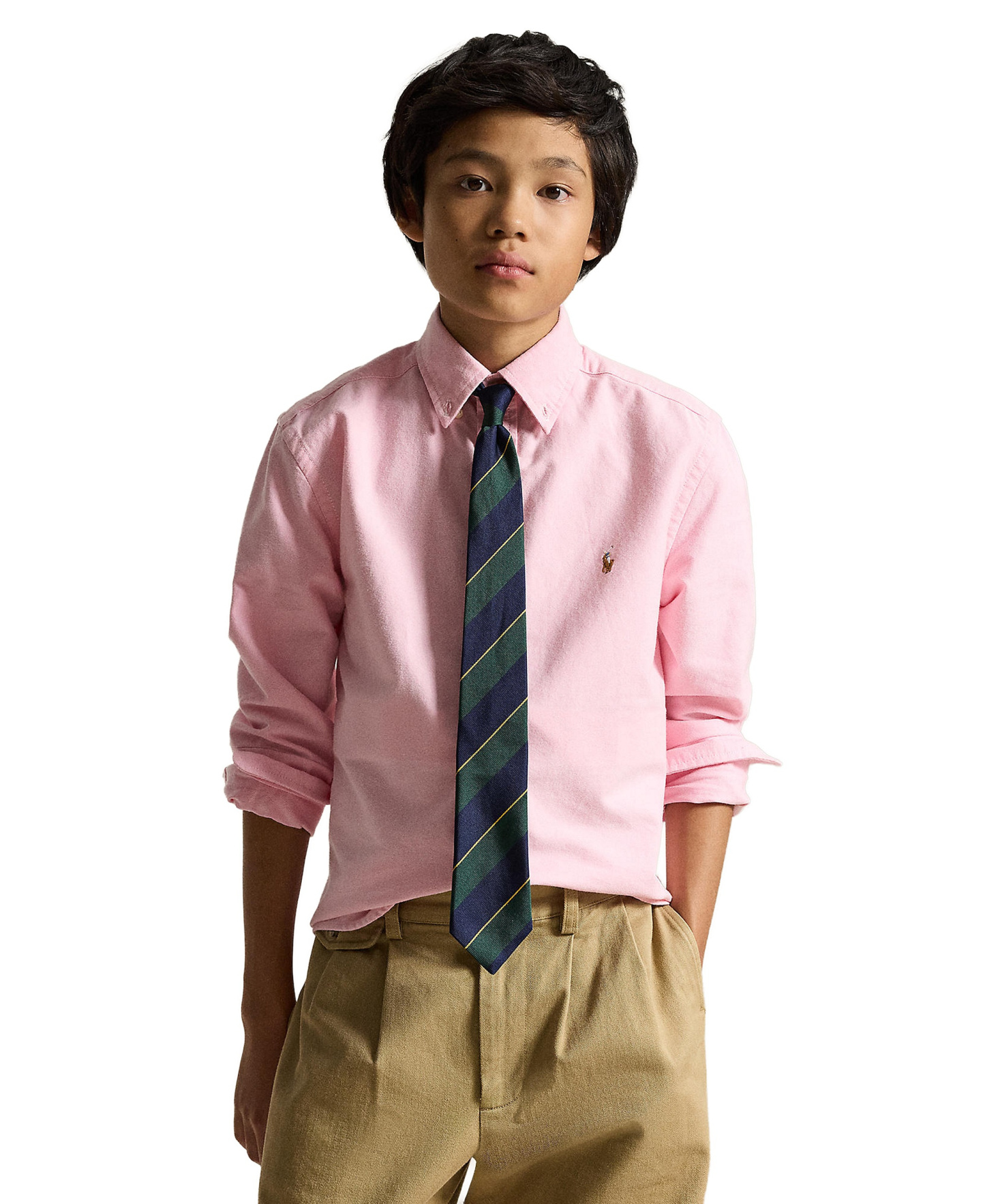 Polo Ralph Lauren 8-20 Boys' Embroidered Pony Logo Cotton Oxford Shirt - New Rose