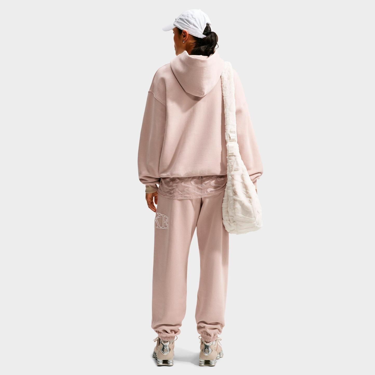 Women's Nithtke Studio Fleece Medium Weight "Graphic Pack" Logo Oversized Pullover Hoodie - Cream II/Sail