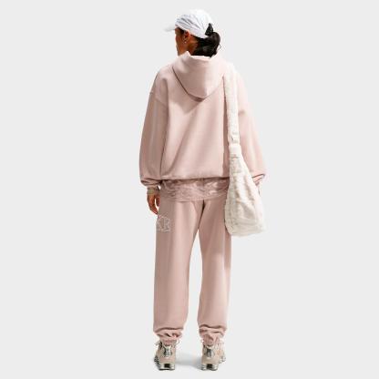 Women's Nithtke Studio Fleece Medium Weight "Graphic Pack" Logo Oversized Pullover Hoodie - Cream II/Sail