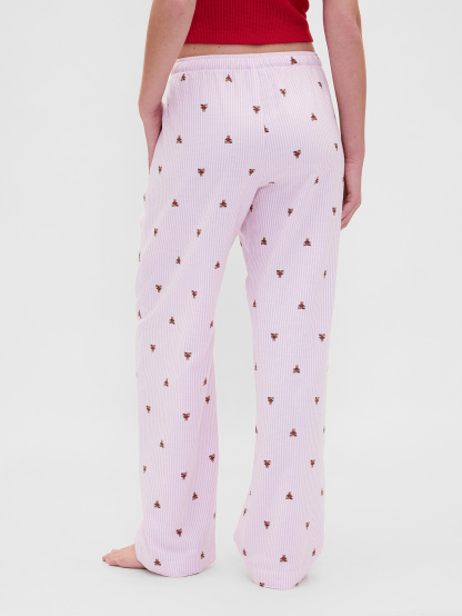 Adult Softest Flannel PJ Pants - Pink brannan bear