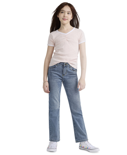 Levi's Girls' 7-16 Mid-Rise Classic Bootcut Denim Jeans - Light Blue