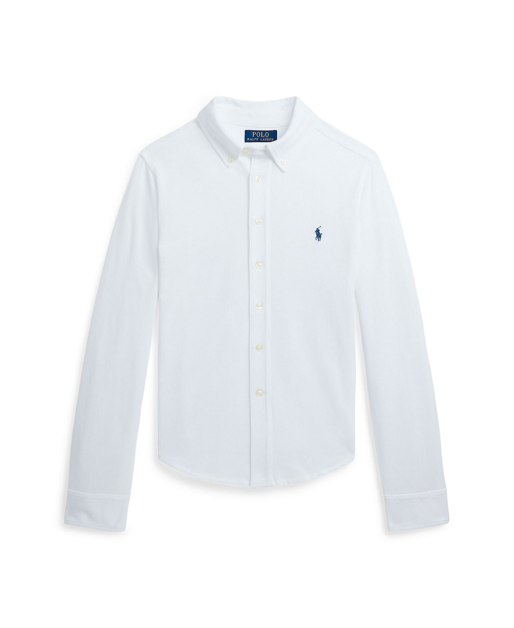 Polo Ralph Lauren Big Boys Featherweight Cotton Mesh Shirt - White