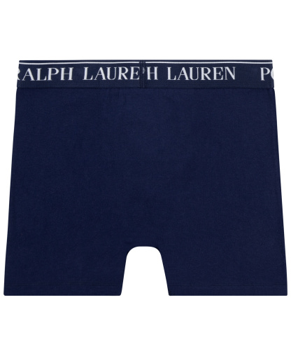 Polo Ralph Lauren Boys' 8-20 Cotton Stretch Boxer Briefs, 3-Pack - Office Blue/White